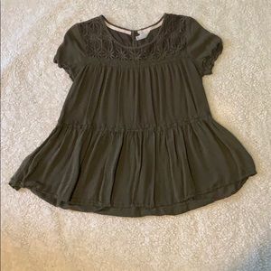 Hunter Green Casual Top